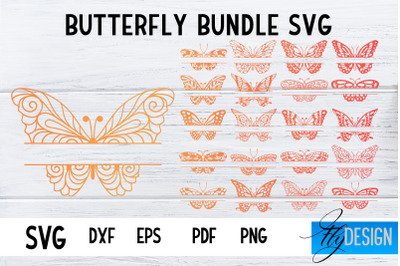 Butterfly Monogram SVG Design | Paper Cut SVG Design Bundle