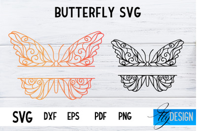 Butterfly Monogram SVG Design | Paper Cut SVG Design