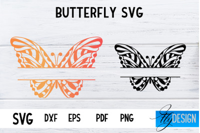 Butterfly Monogram SVG Design | Paper Cut SVG Design