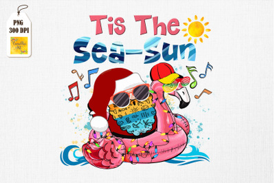 Santa Flamingo Float Tis the Sea-Sun