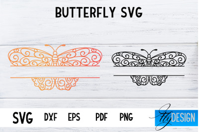 Butterfly Monogram SVG Design | Paper Cut SVG Design