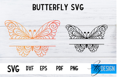 Butterfly Monogram SVG Design | Paper Cut SVG Design