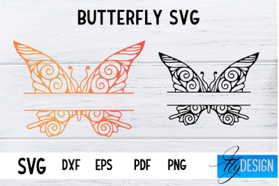 Butterfly Monogram SVG Design | Paper Cut SVG Design