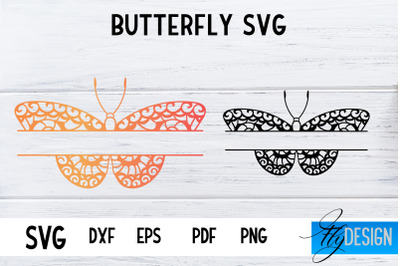 Butterfly Monogram SVG Design | Paper Cut SVG Design