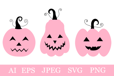 Pink Pumpkin SVG. Pumpkin sublimation. Pumpkin Halloween