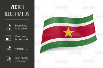 State flag of Suriname.