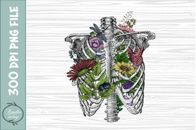 Anatomical Skeleton Floral Sublimation