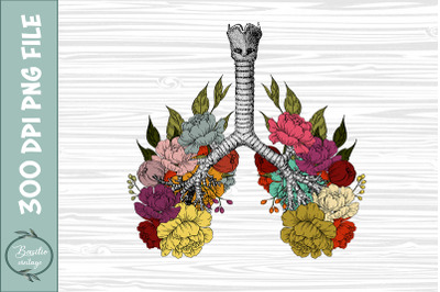 Anatomical Lung Floral Sublimation