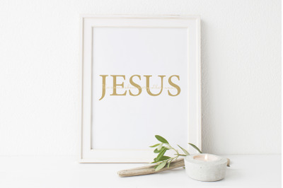 Christian Poster, Jesus Sign, Jesus Wall Decor, Baptism Gift