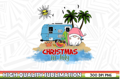 Christmas in July Santa Camping Car PNG