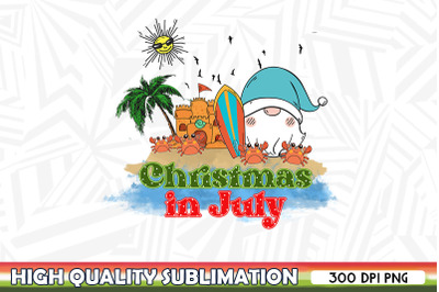 Christmas in July Santa Sulfing PNG