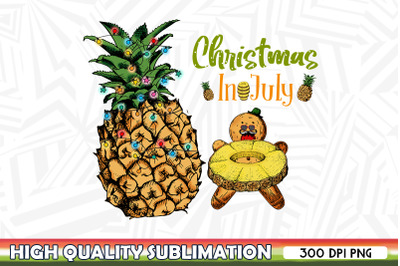 Christmas in July Pineapple Cookies PNG