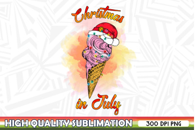 Christmas in July Ice Cream Santa hat