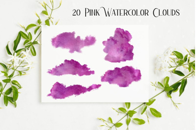 Pink Watercolor Cloud Collection