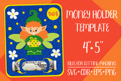 Forest Elf Girl Birthday Card | Money Holder Template