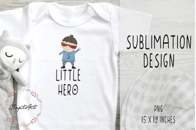 Little superhero sublimation design PNG, Hero PNG