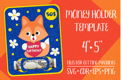 Fox Birthday Card | Money Holder Template