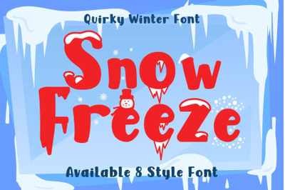 Snow Freeze - Quirky Winter Font