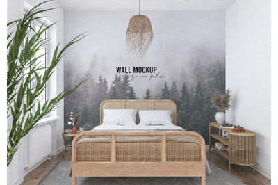 Wall mockup&2C; Wallpaper mockup