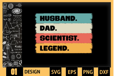 Vintage Husband Dad Scientist Legend