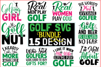 Golf tournament SVG Design Bundle