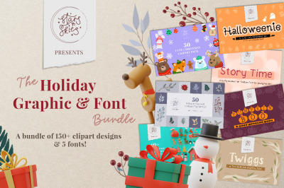 The Holiday Graphic and Font Bundle