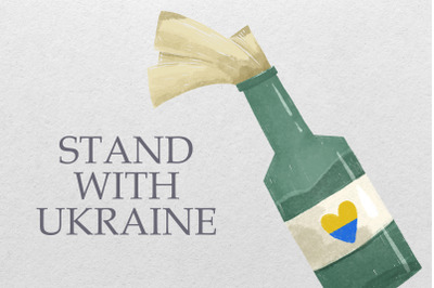 SUPPORT UKRAINE, MOLOTOV COCKTAIL, war, aggression terrorism
