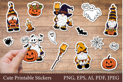Halloween Stickers Bundle | Printable Stickers PNG