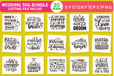 Wedding SVG Bundle, wedding svg files for Cricut, wedding png, cut fil