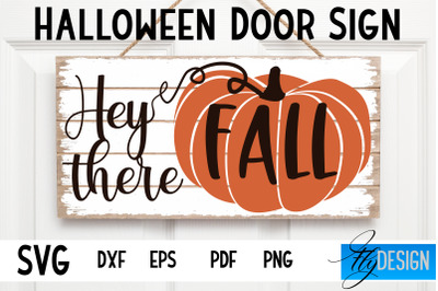 Halloween Door Sign SVG | Rectangle Door Hanger | Round Sign