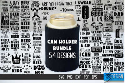 Can Holder SVG Bundle | Can Cooler SVG | Can Koozie Designs