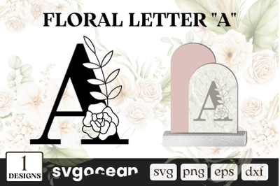 Floral Letter A