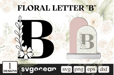 Floral Letter B