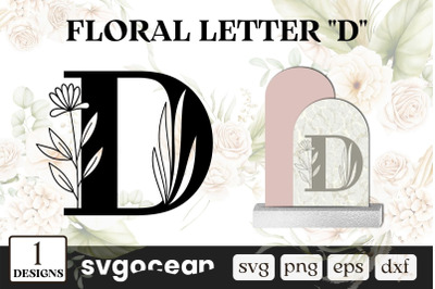 Floral Letter D