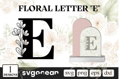 Floral Letter E