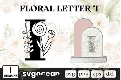 Floral Letter I