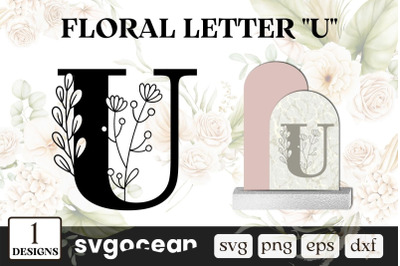 Floral Letter U