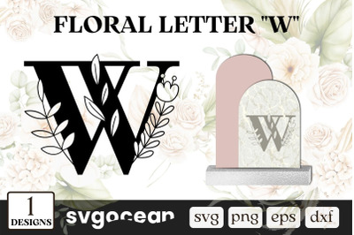 Floral Letter W