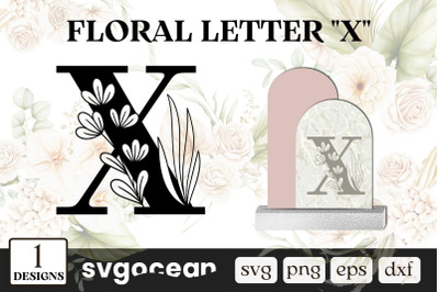 Floral Letter X