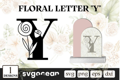 Floral Letter Y