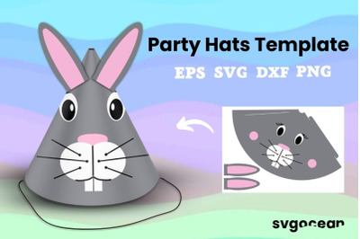 Hare Party&nbsp;Hat Cut File