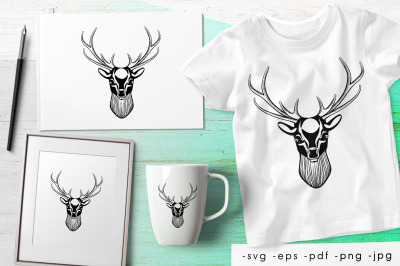 Deer Head. Design for printing