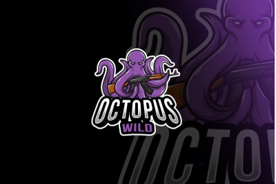 Octopus Army Esport Logo Template