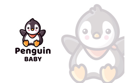 Penguin Baby Cute Logo Template