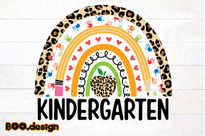 Kindergarten Leopard Rainbow Graphics