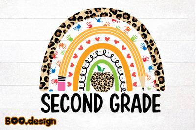 Second Grade Leopard Rainbow Graphics