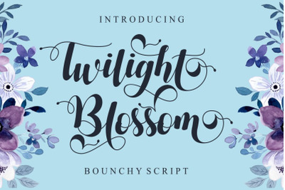 Twilight Blossom - Bouncy Script