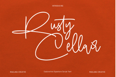 Rusty Cellair Signature Script Font