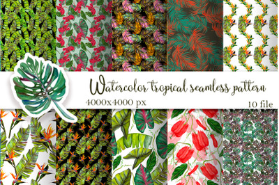 Tropical Summer Travel Seamless Tiles