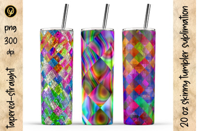 20 Oz Skinny Tumbler Abstract Geometric&nbsp;Sublimation Designs